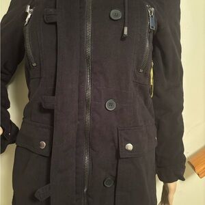 Forever 21 Black Parka Winter Coat